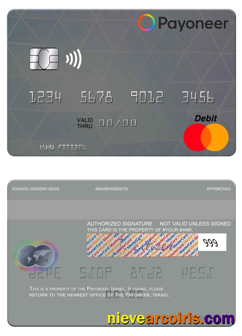 USA Payoneer mastercard